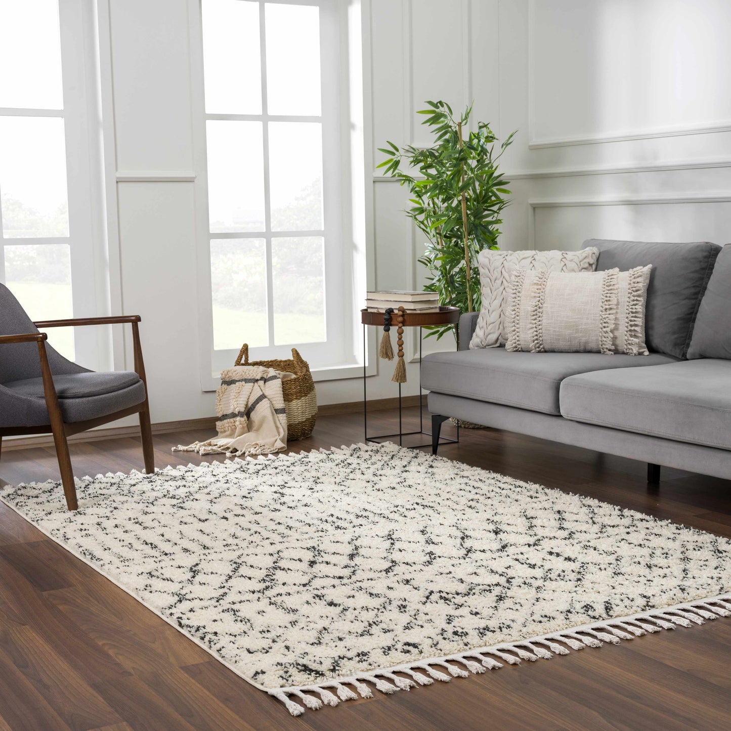 Hauteloom Kibureau Moroccan-Inspired Shag Area Rug