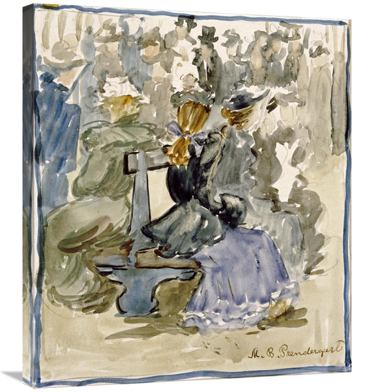 Ladies Seated on a Bench – 30" Gallery-Wrapped Canvas by Maurice Prendergast