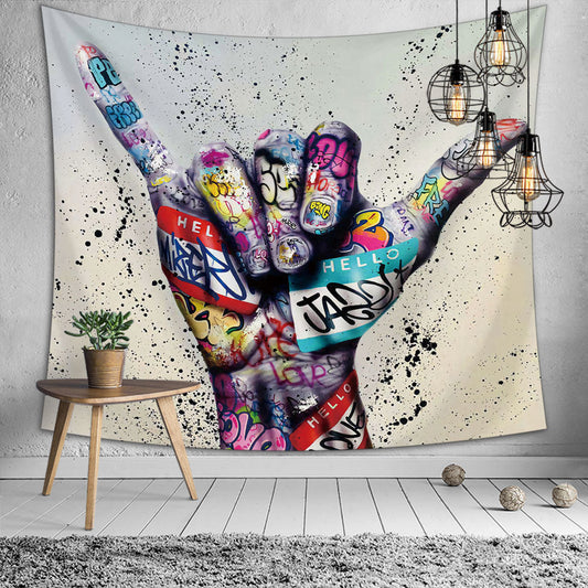 Washable Hawaiian-themed wall hanging with included mounting kit