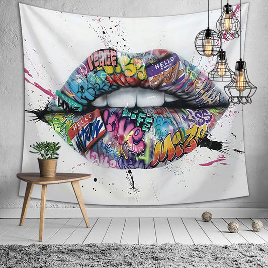 Bohemian Lips Wall Hanging