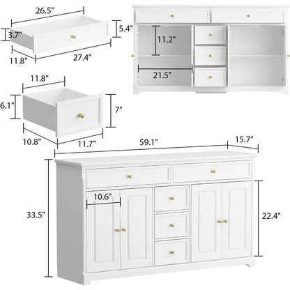 Farmhouse Storage Buffet Cabinet