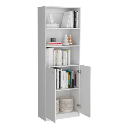 Salina 3-Piece White Bookcase Living Room Set