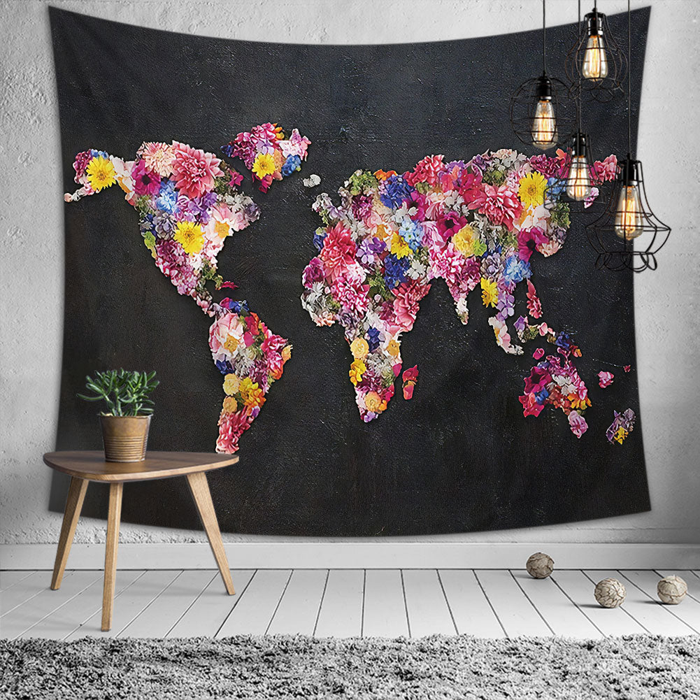Botanical Cartography Tapestry