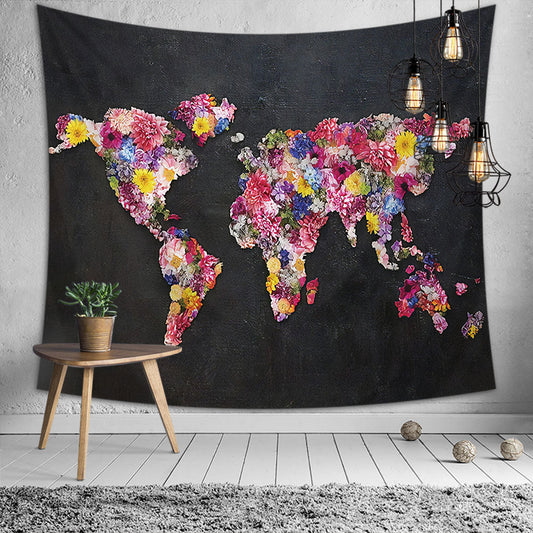 Botanical Cartography Tapestry