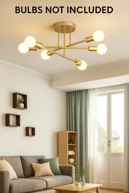 Sleek Semi-Flush Mount Ceiling Light for Lofts & Apartments