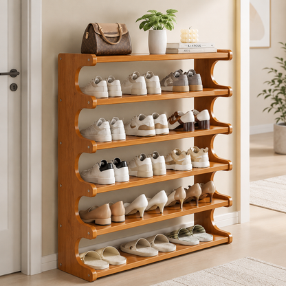 Space-Saving Shoe Shelf for Hallway, Bedroom & Closet