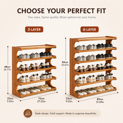 Space-Saving Shoe Shelf for Hallway, Bedroom & Closet