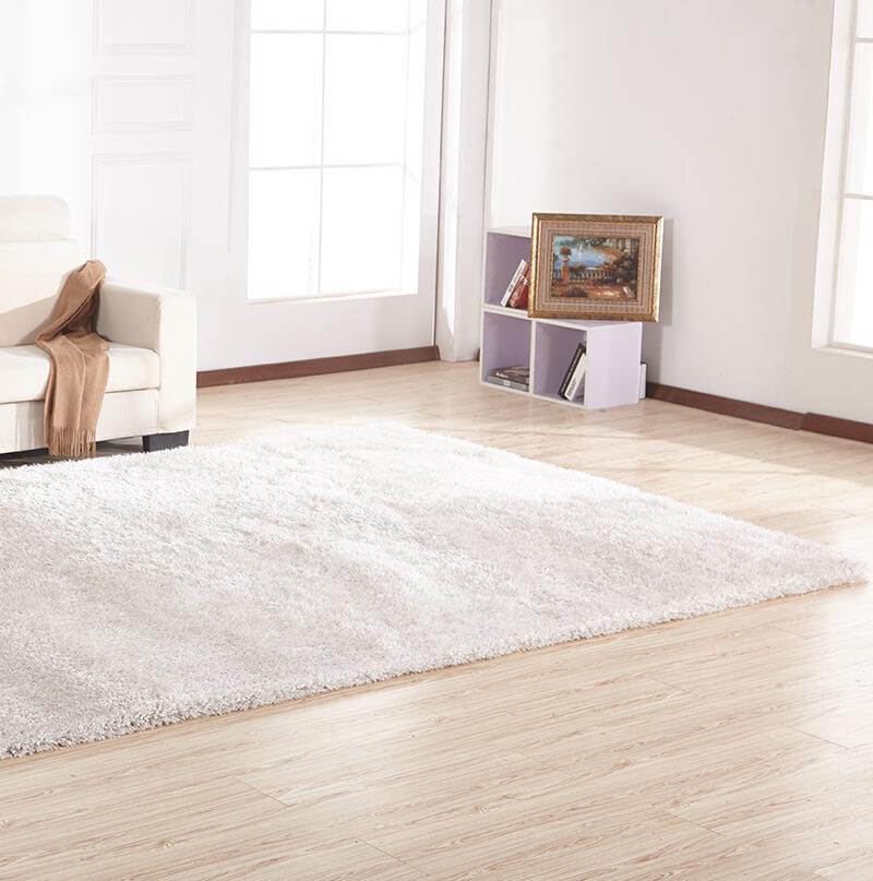 Chubby Collection White Shaggy Area Rug – Hand-Tufted Polyester by Amazing Rugs