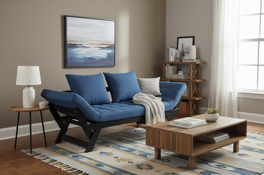 Compact 3-in-1 Sofa Bed with Adjustable Armrests