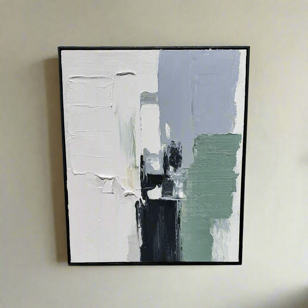 Muted Depths: Hand-Painted Earthy Abstract