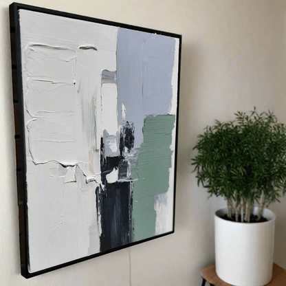 Muted Depths: Hand-Painted Earthy Abstract