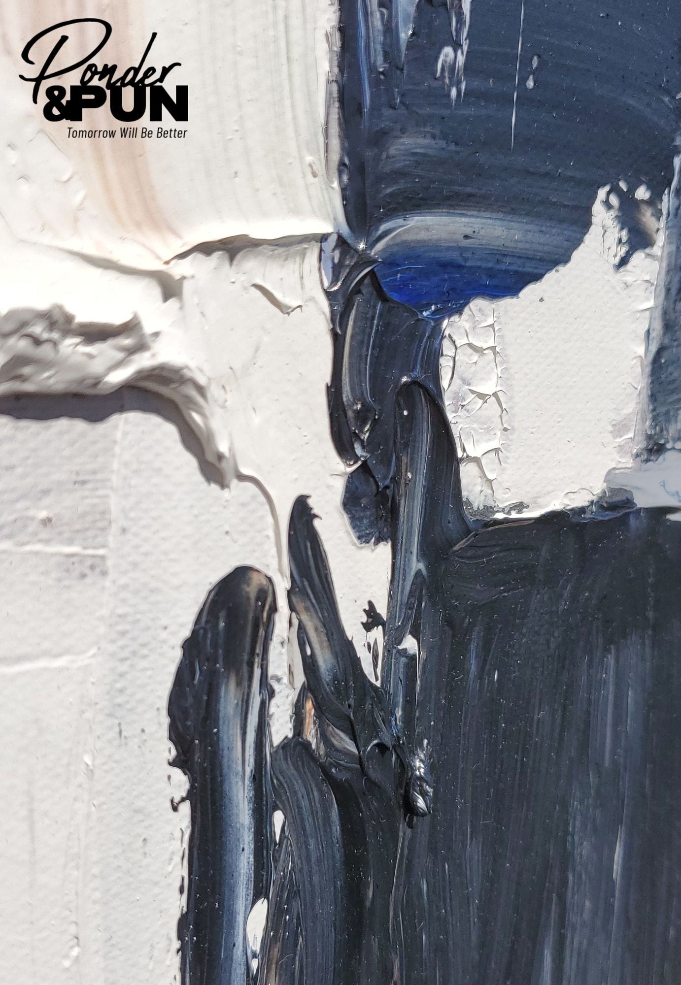 Muted Depths: Hand-Painted Earthy Abstract