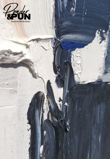 Muted Depths: Hand-Painted Earthy Abstract