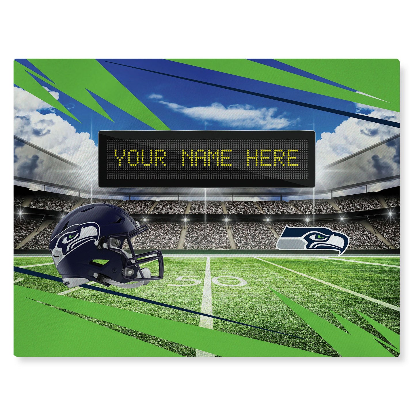 Washable Team Logo Rug for Game Day and Fan Caves -5'2" x 7'