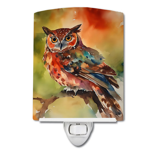 Elf Owl Ceramic Night Light