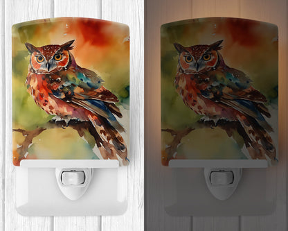 Elf Owl Ceramic Night Light