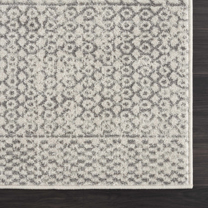 Durable & Easy-to-Clean Moroccan Geometric Rug | Gray & Ivory