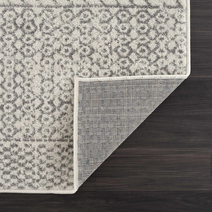 Durable & Easy-to-Clean Moroccan Geometric Rug | Gray & Ivory