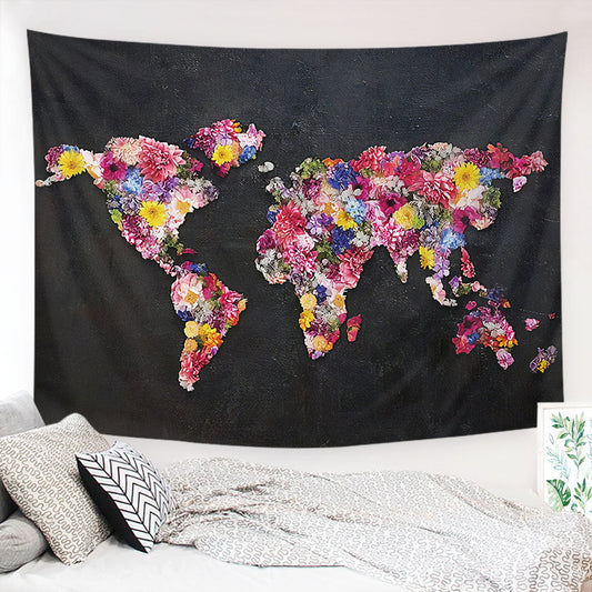 Botanical Cartography Tapestry