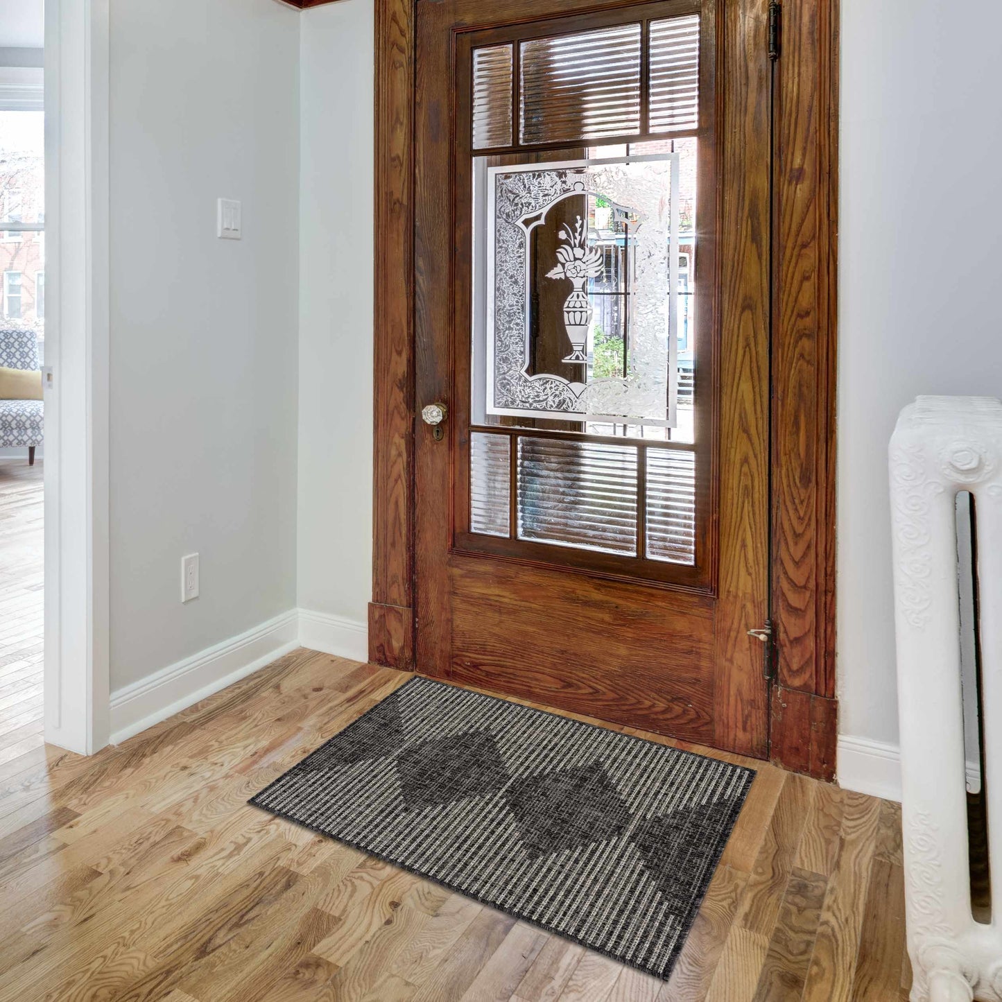 Stephan Black & White Area Rug – Modern Geometric Design