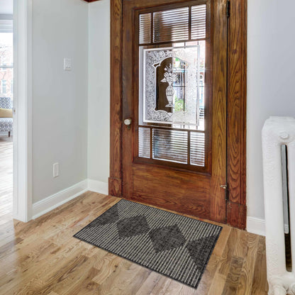 Stephan Black & White Area Rug – Modern Geometric Design