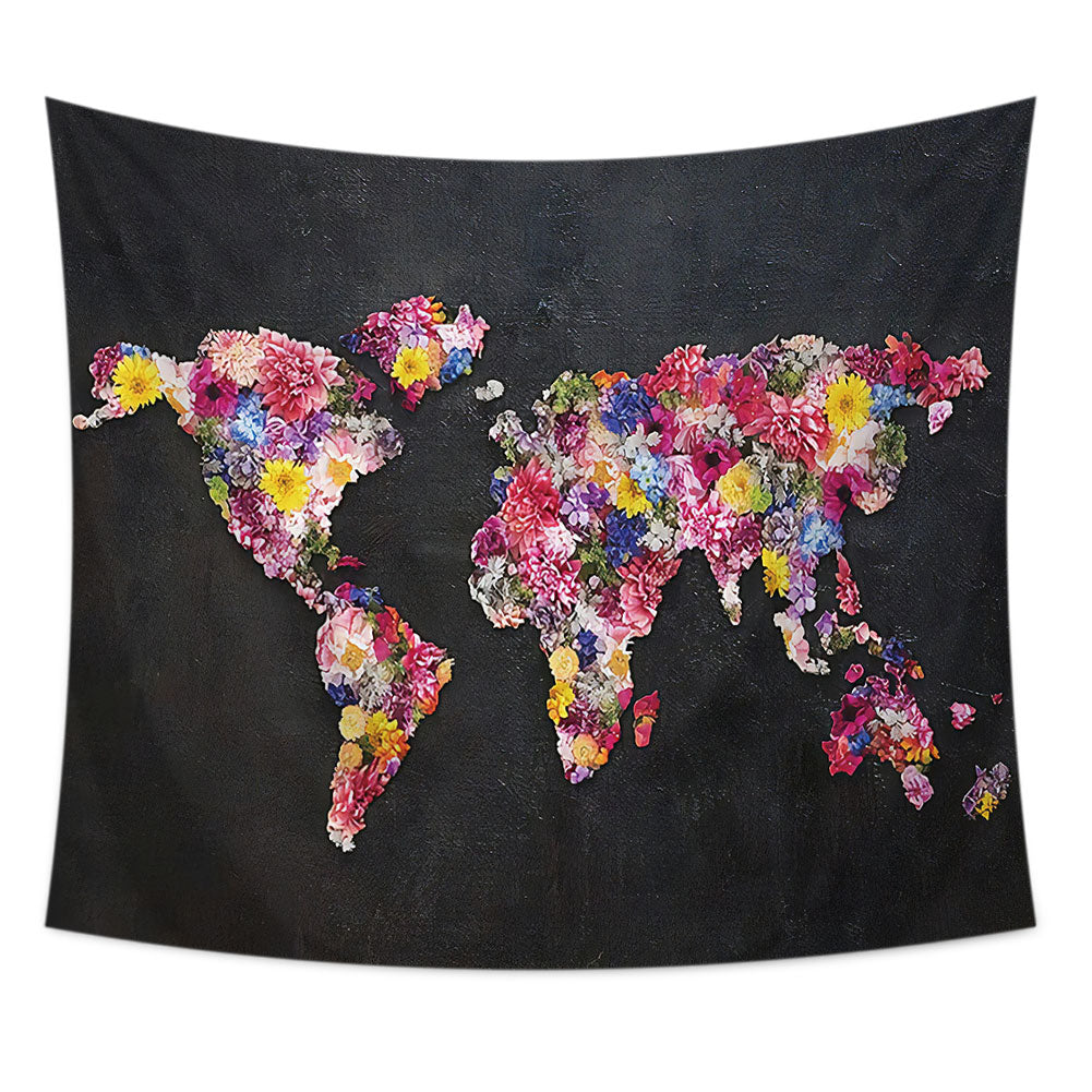 Botanical Cartography Tapestry