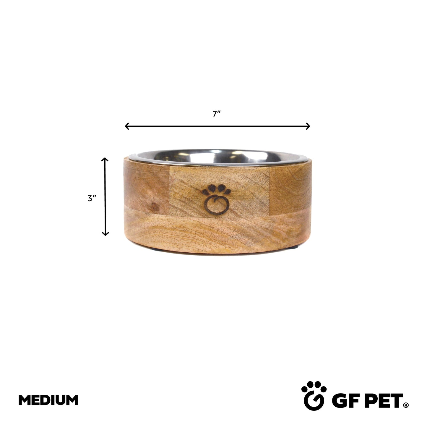Unique Reclaimed Wood Elevated Pet Bowls (Set of 2)