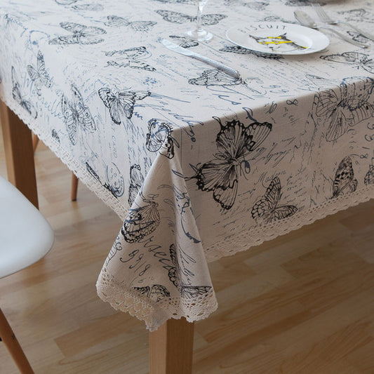 Butterfly Print Decorative Table Cloth