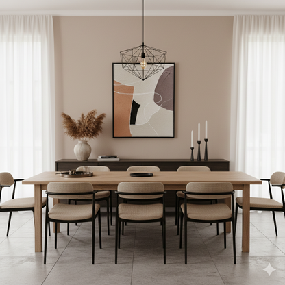 Guided Flow: 20x24 Hand-Painted Oil on Canvas - Sleek Black Frame