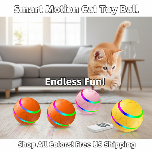 Self-Rolling Cat Toy Ball – Automatic Interactive Toy with Remote