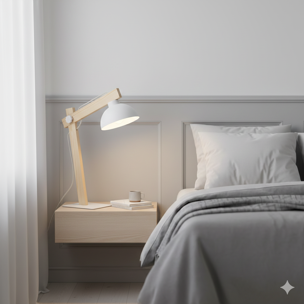 White Scandinavian Industrial Night Lamp – OSLO Multi-Light Collection