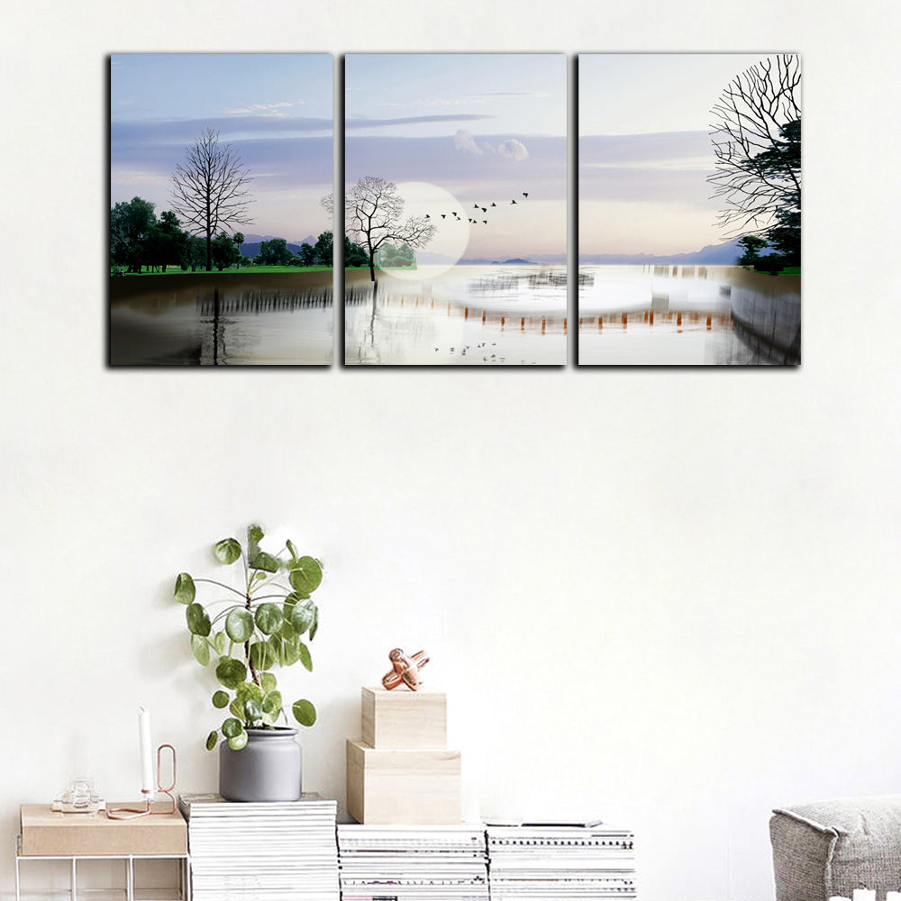 Abstract 3 Pcs Canvas Oil Painting