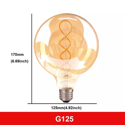Vintage Spiral Filament Light Bulb - 15,000 Hour Life - E27 LED
