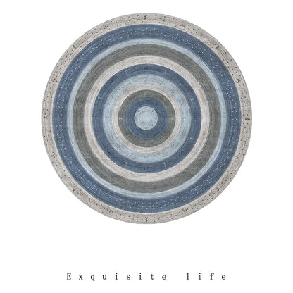 Modern Round Geometric Rug for Living Rooms