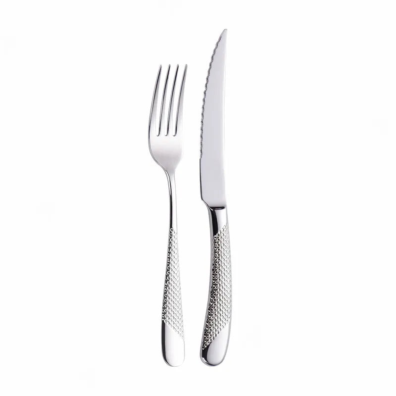 Frosted Stainless Steel Cutlery Set (Fork, Spoon & Knife)