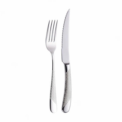Frosted Stainless Steel Cutlery Set (Fork, Spoon & Knife)
