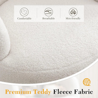 Cozy Teddy Fleece 360° Swivel Lounge Chair