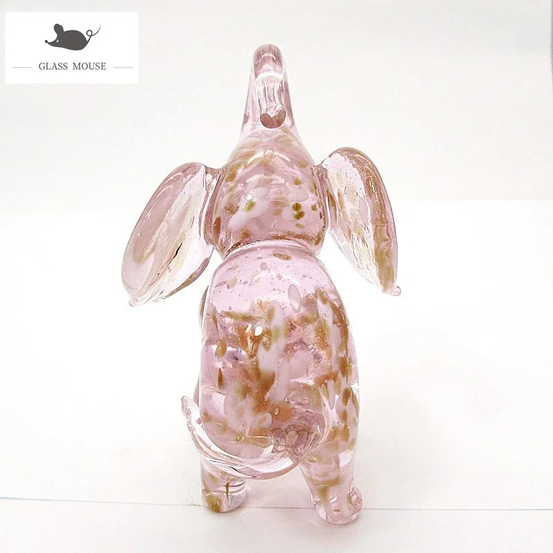 Petite Pink Murano-Style Art Glass Statue