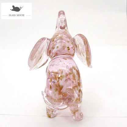Petite Pink Murano-Style Art Glass Statue