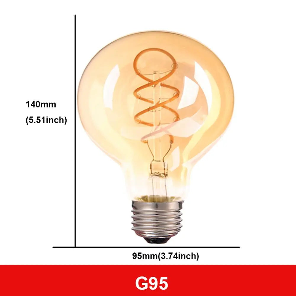 Vintage Spiral Filament Light Bulb - 15,000 Hour Life - E27 LED
