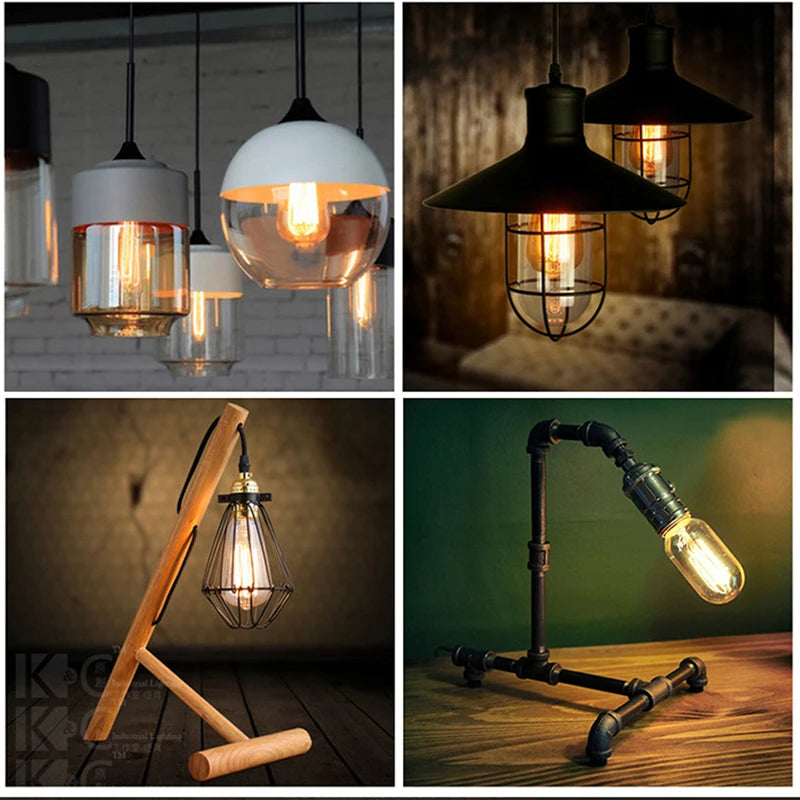 Classic E27 LED Globe Bulb - Vintage Style Warm White Bulb - 10,000-Hour Life Edison Bulb