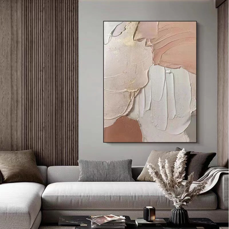 Modern Minimalist Framed Art Set 3 Piece High Gloss Porcelain Painting