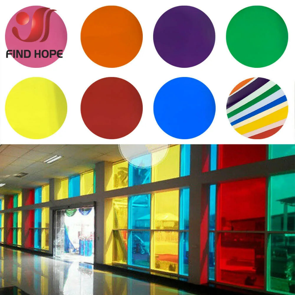 Color swatches with 'Find Hope' logo above a colorful wall in an indoor setting.