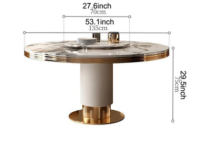 Luxury Round Marble Dining Table And Chairs for Home