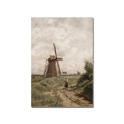Vintage Elegant Lady Canvas Art Print