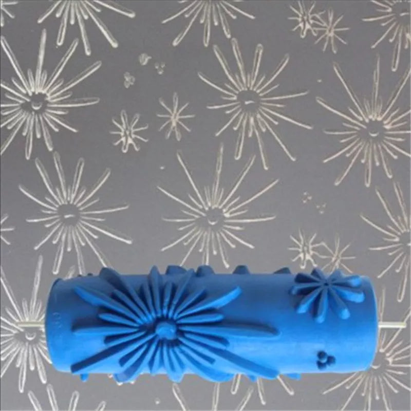 5" Reusable Rubber Paint Roller for Wall Decoration | 18 Patterns