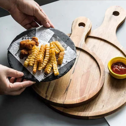 Japanese Slate & Wood Dinner Platter