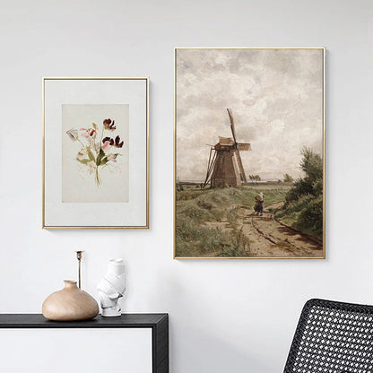 Vintage Elegant Lady Canvas Art Print