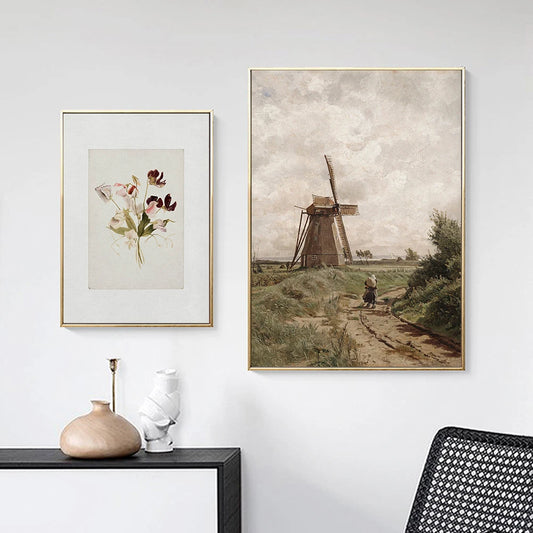 Vintage Elegant Lady Canvas Art Print