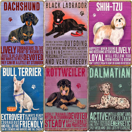 Vintage Metal Pet Dog Plaque for Bar, Pub, Home & Kitchen